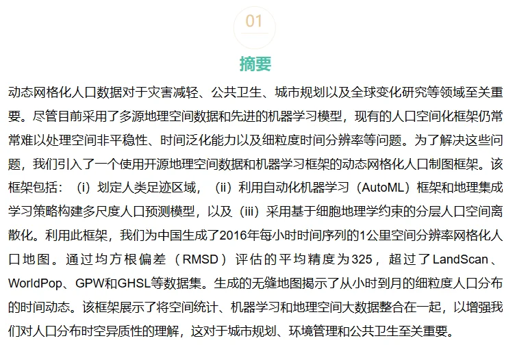 最新！《JAG》发文使用地理集成学习揭示人口的