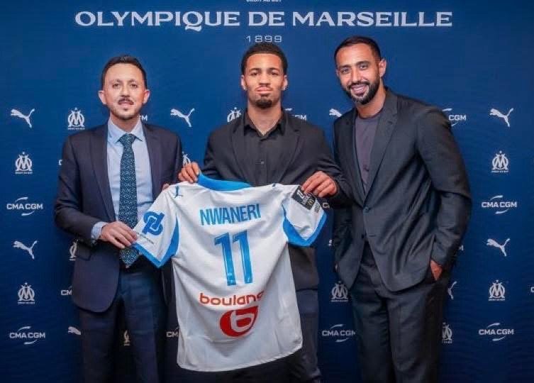 馬賽官方宣布，從阿仙奴借用18歲英格蘭進攻球員 尼雲拿利（Ethan Nwane