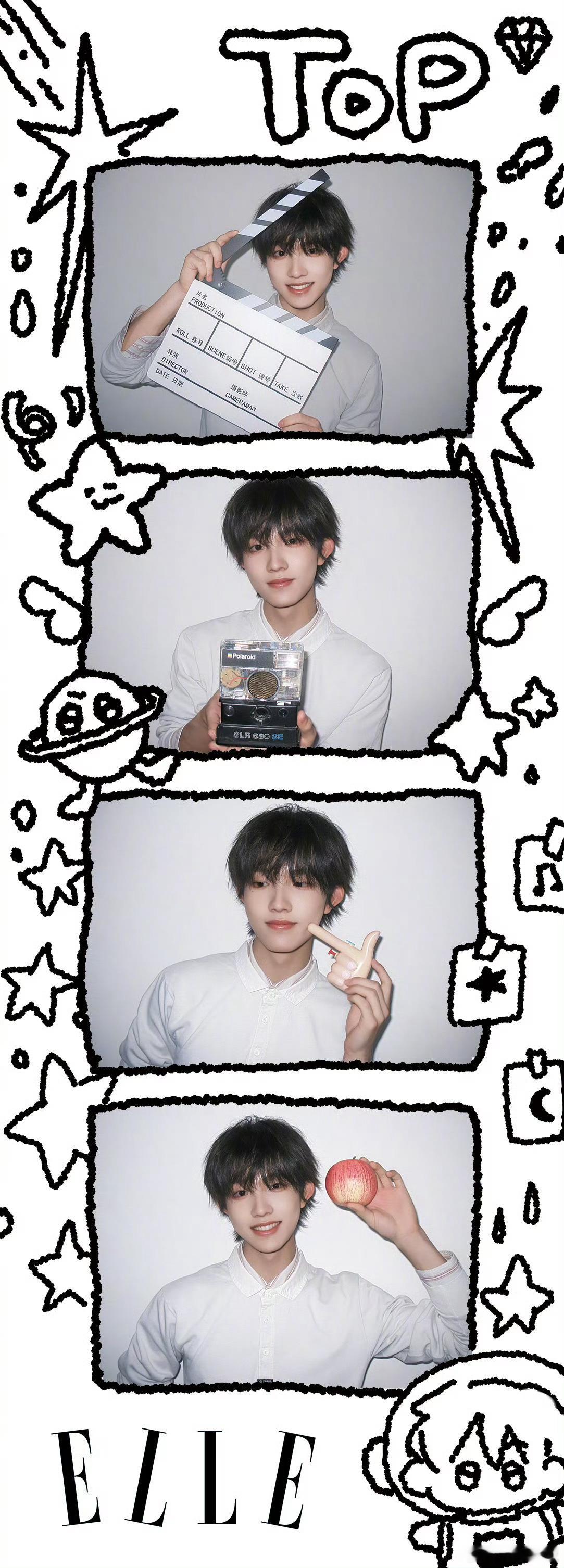 登陆少年ELLE人生四格TOP ELLE最新杂志物料新鲜出炉！五人五色精准戳中大