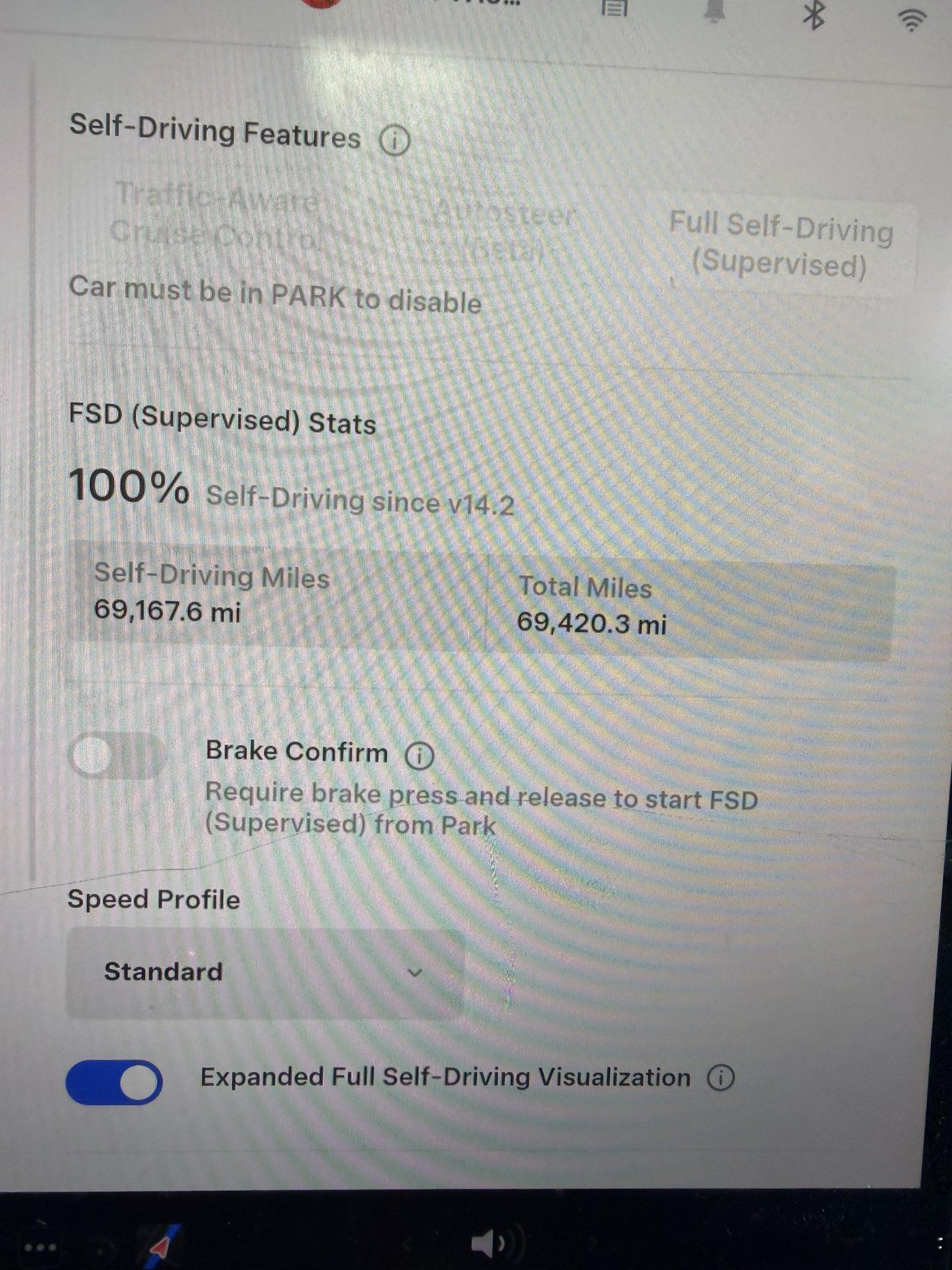 fsd行驶里程69167.6英里未来有了靠谱的自动驾驶或许驾驶感受就会像机械手表