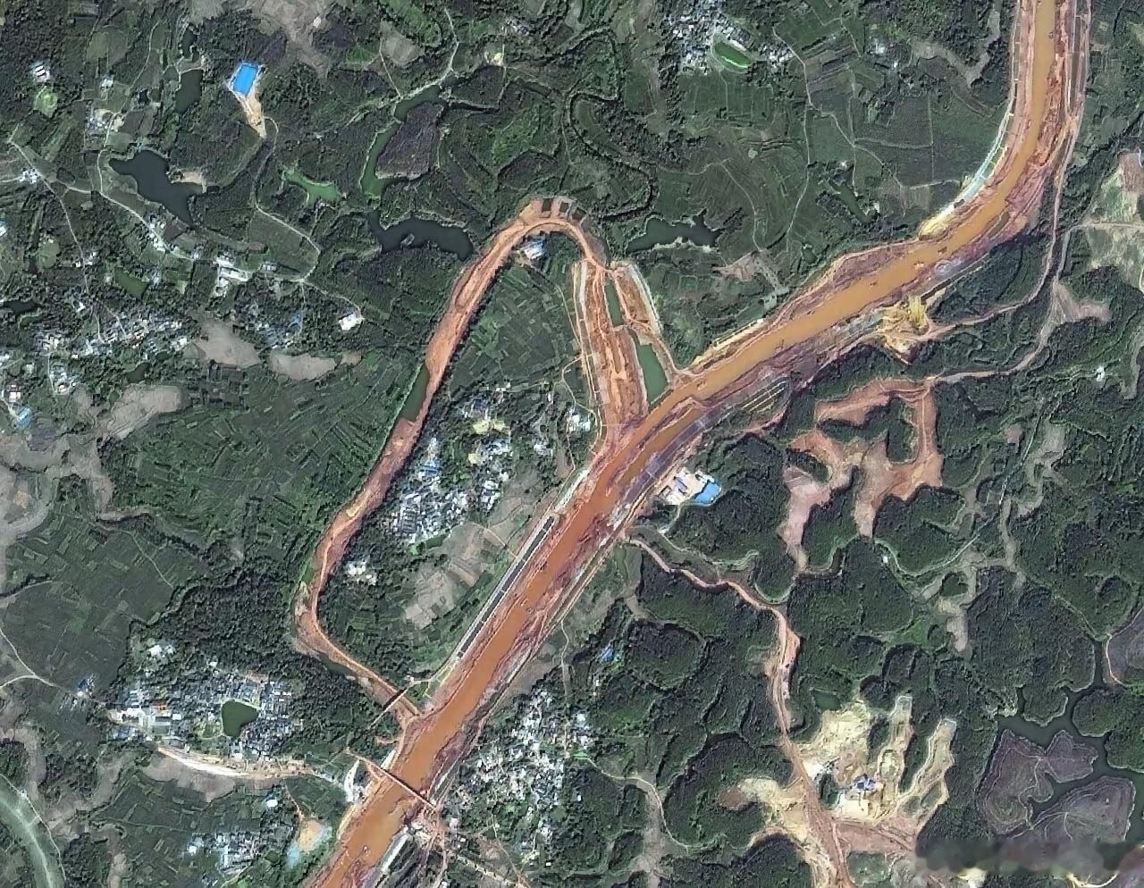 【平陆运河·马道枢纽】卫星影像❶从2023- 2024- 2025- 2026年