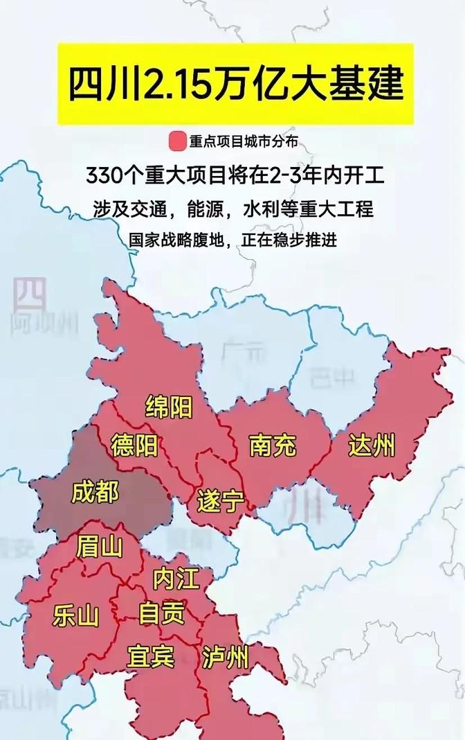 最近网上都在说四川的大基建计划，投资规模达到了2.15万亿，这事儿确实挺火的。成