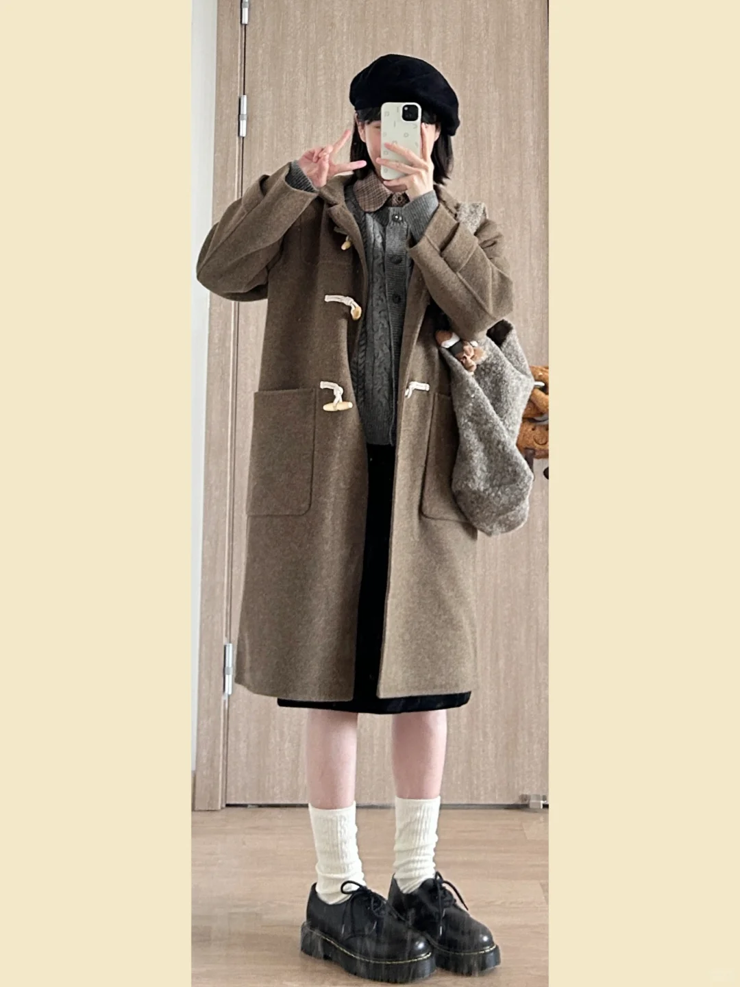 🕰️好喜欢这件大衣！复古与日系并存～