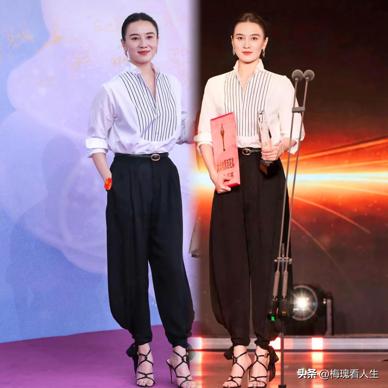 45岁的宋佳，这次在百花奖提名仪式上，算是给娱乐圈那帮只会拼少女感的女明星上了一