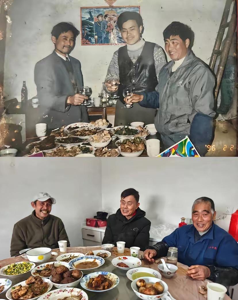两张年夜饭照片刷爆朋友圈。三十年前 vs 三十年后的对比图，看得无数人默默流泪。