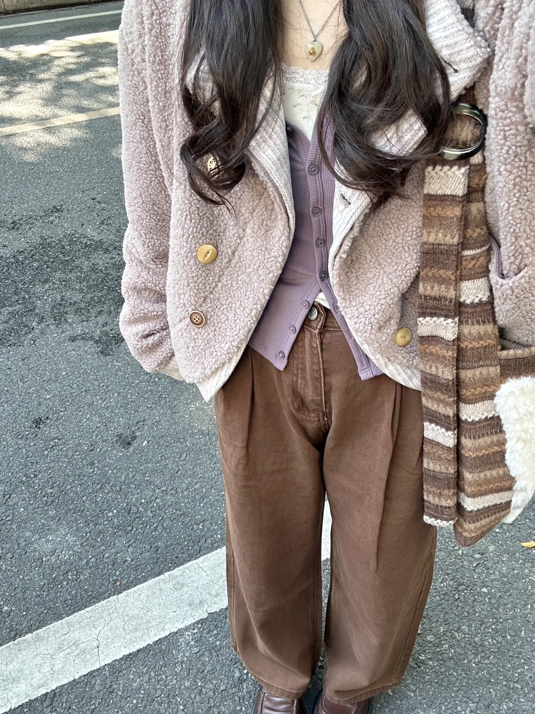 Hollister针织叠穿羊羔毛外套好看！！