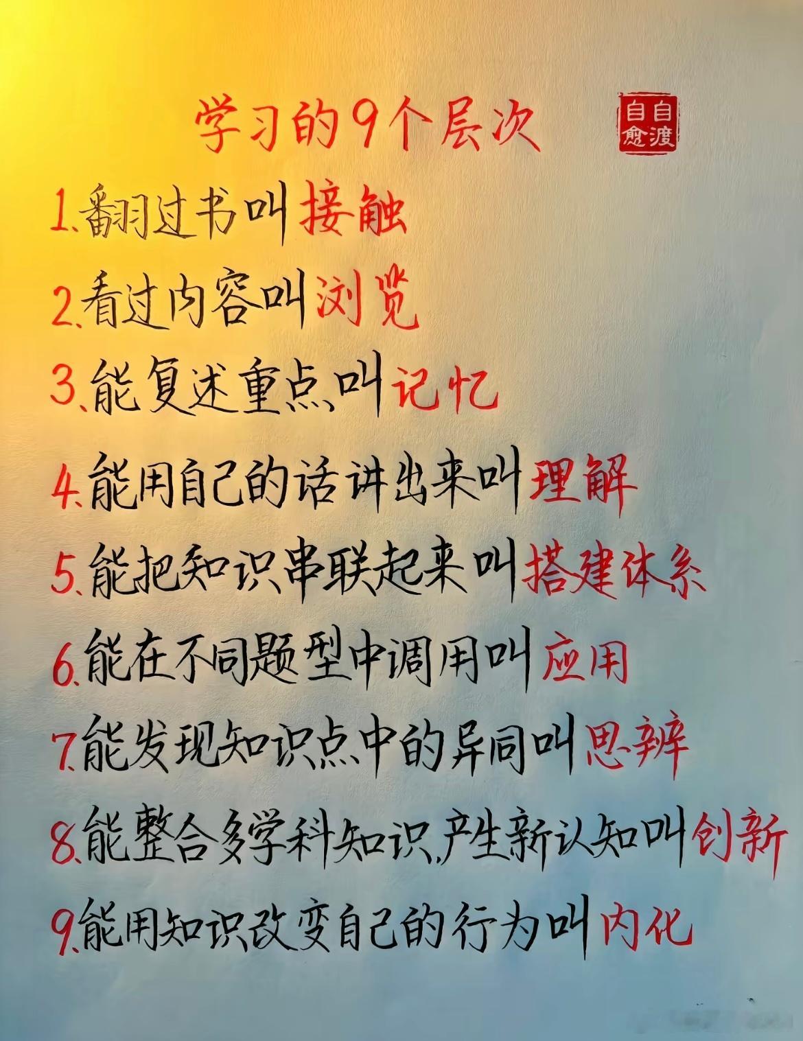 学习的9个层次 