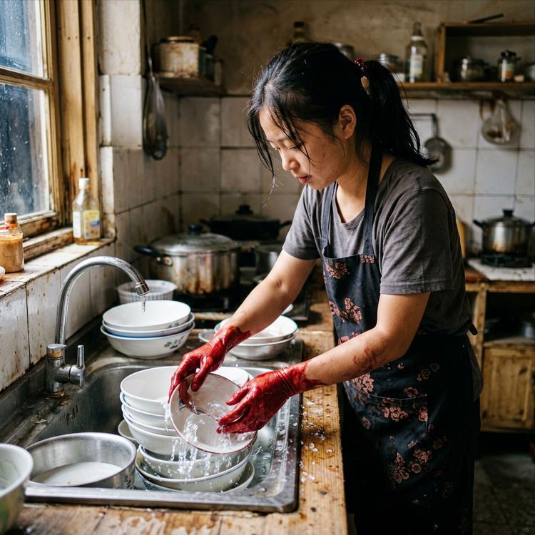 过年在婆家洗碗到半夜，小姑子躺沙发嗑3小时瓜子
我远房表姐昨天哭着给我打电话，说