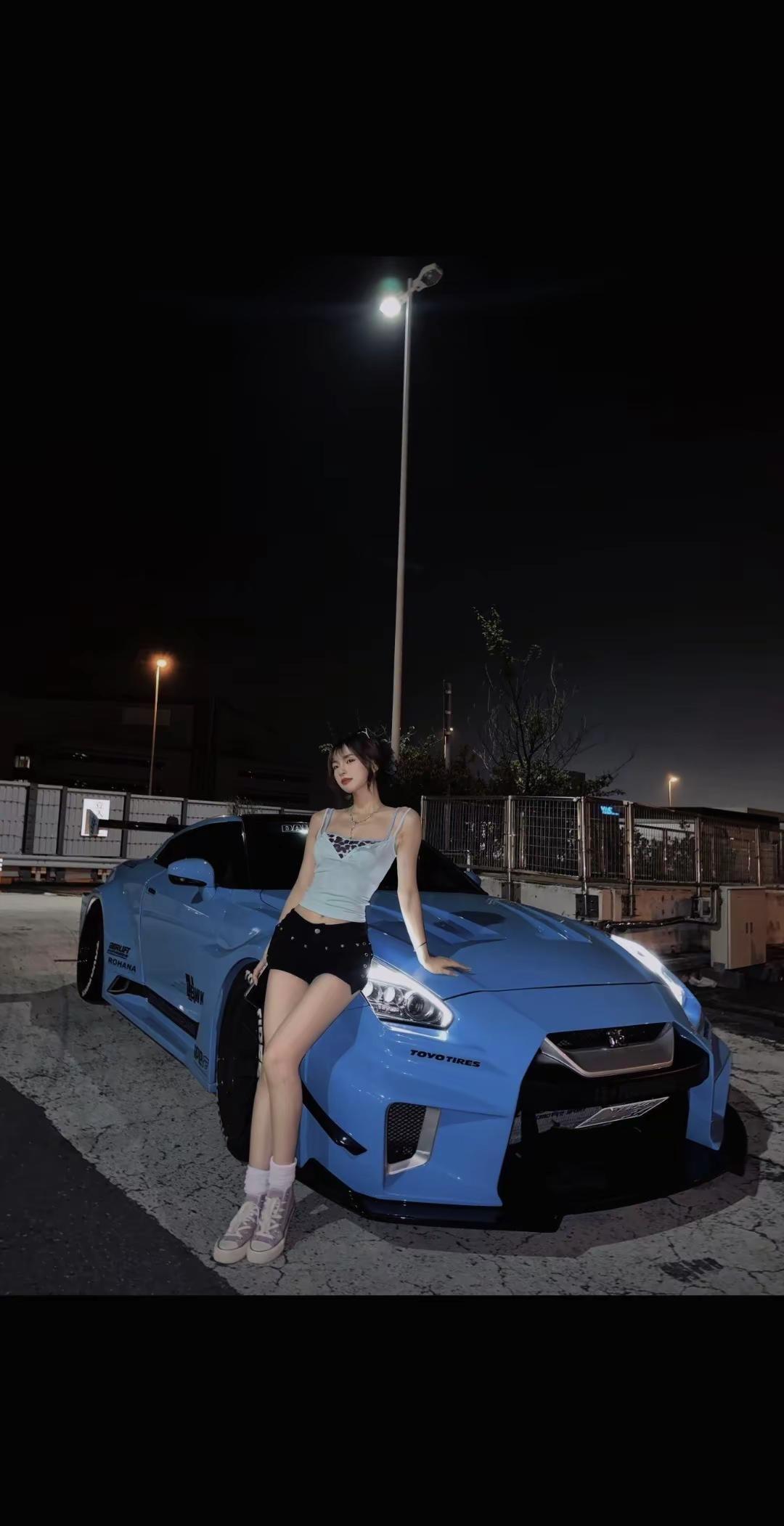 香车美女。东瀛战神gtr GTR