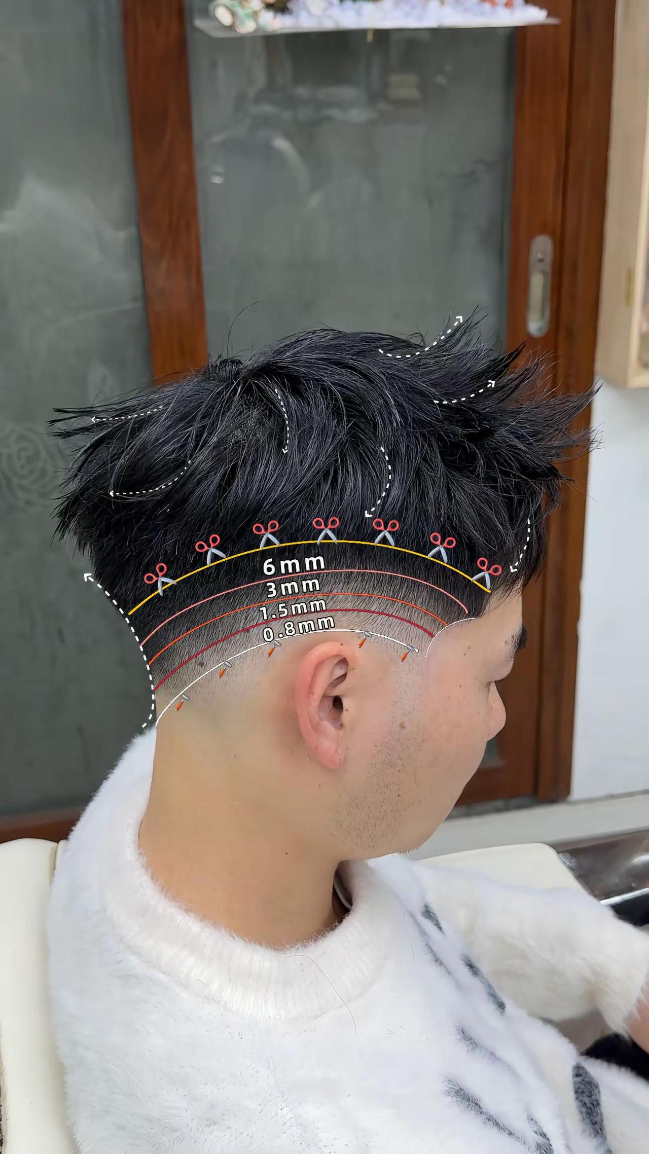 一张图带你了解中低渐变层次结构男生发型设计 油头渐变 美式油头