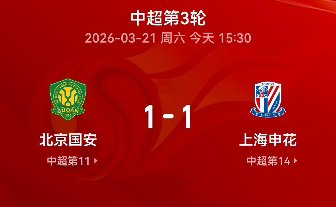 上座破记录，球队却未能打破平球“魔咒”。
北京时间3月21日，中超第三轮迎来“京
