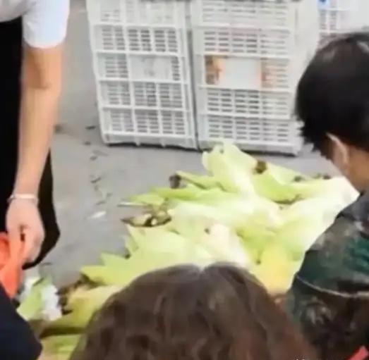 浙江嘉兴，老太太在小区卖玉米突然晕倒，围观人群却不敢救。危急之时，一名保安把她送