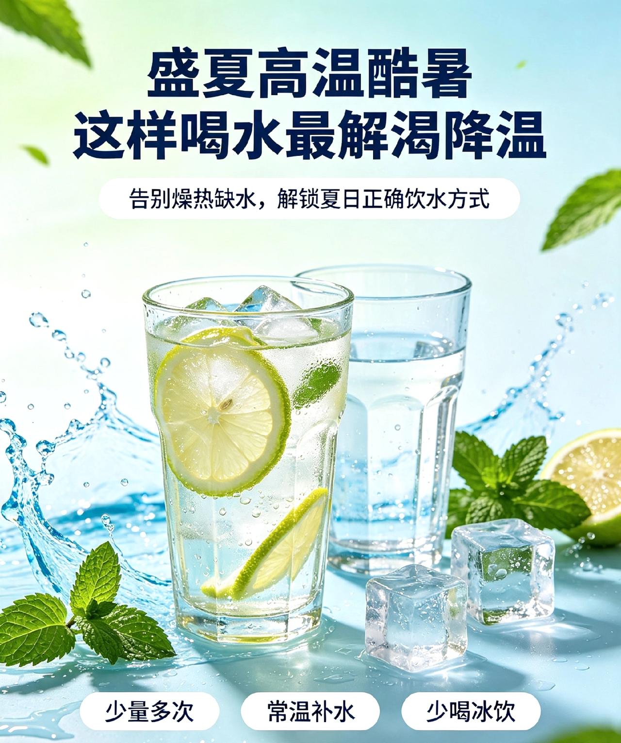 盛夏高温酷暑 这样喝水最解渴降温

 
告别燥热缺水，解锁夏日正确饮水方式
