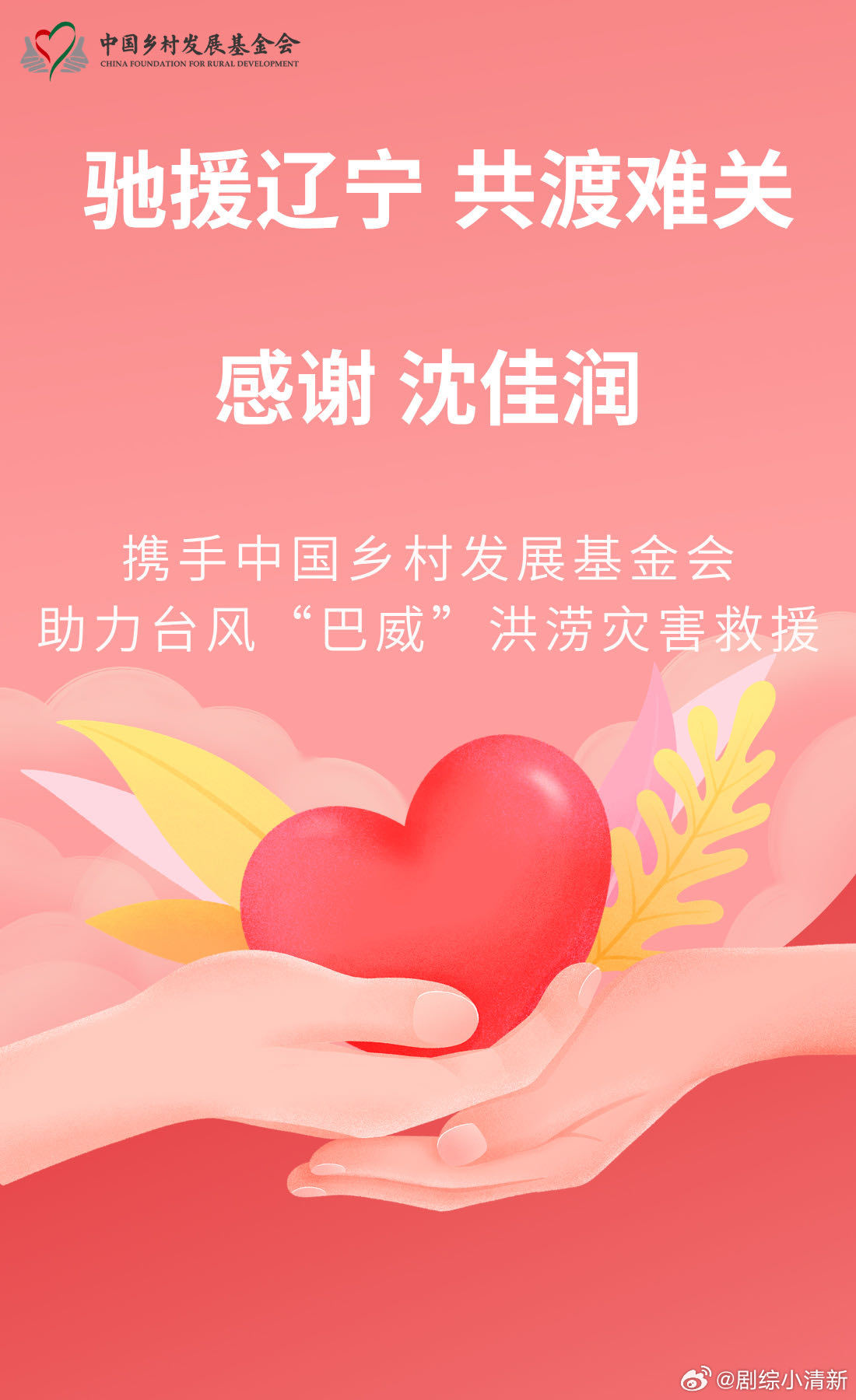 沈佳润驰援沈阳离家千里，根留沈阳。沈佳润得知家乡遭遇洪涝，立刻伸出援助之手，心怀