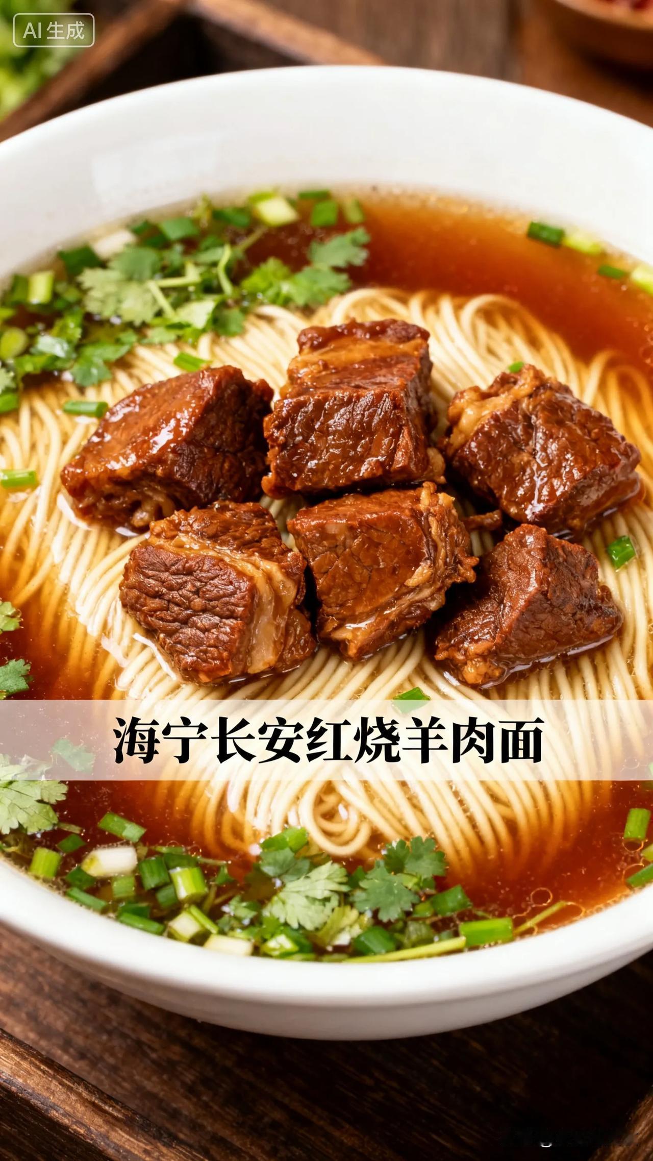 长安红烧羊肉面，真是冬日的绝佳暖胃神器！
我自己在家试过做，先把带皮羊腿肉切块，