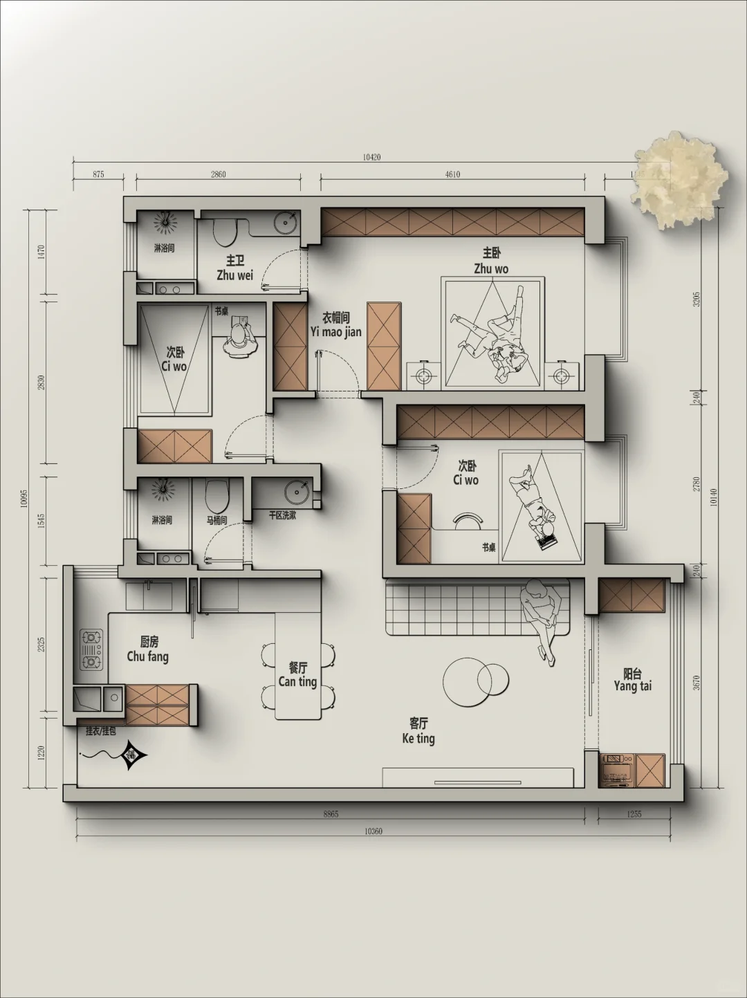 🍁户型改造丨80m²三室两卫优化分享