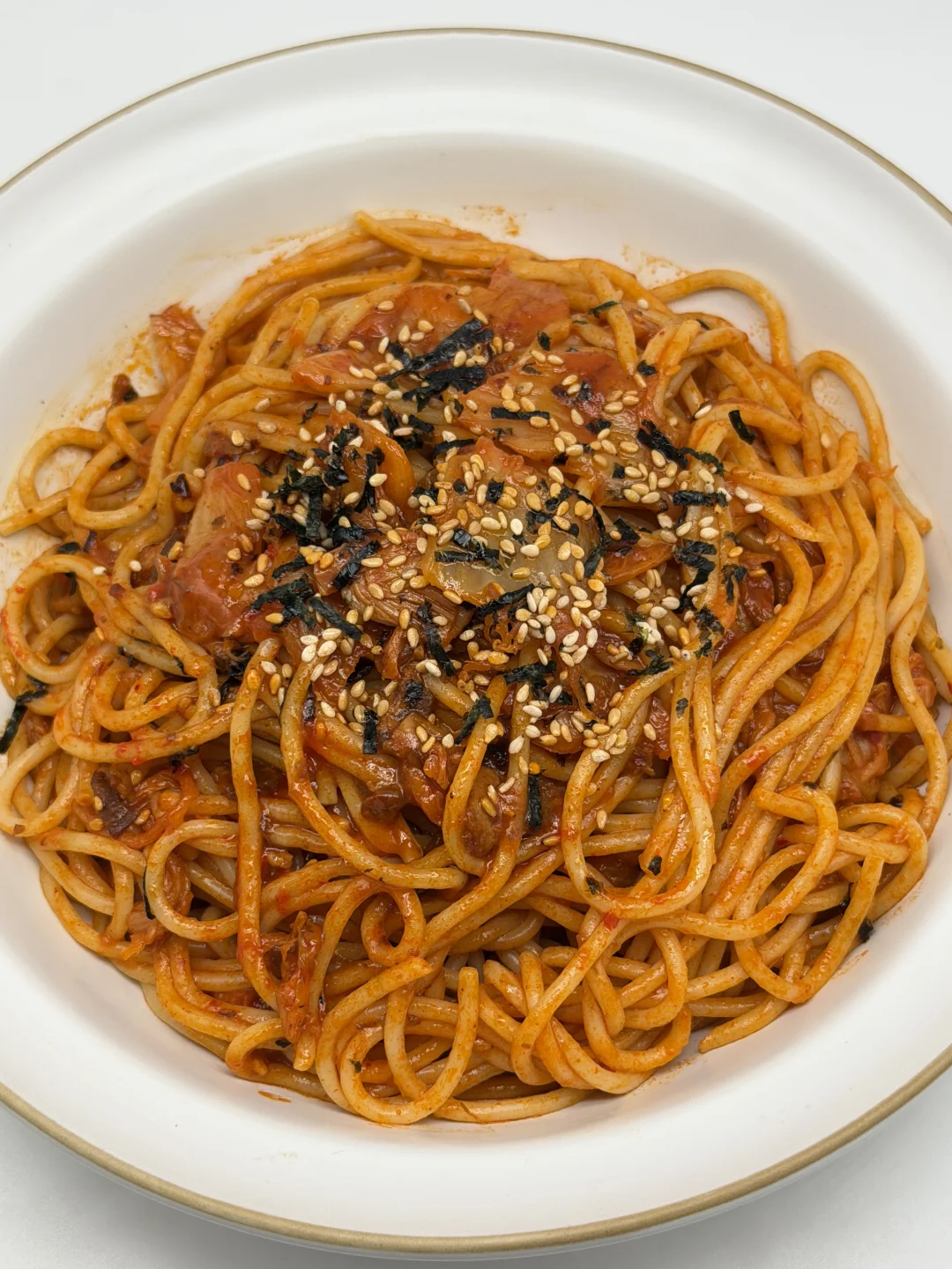 泡菜➕培根➕意面🟰我的速食新宠！一口就上头