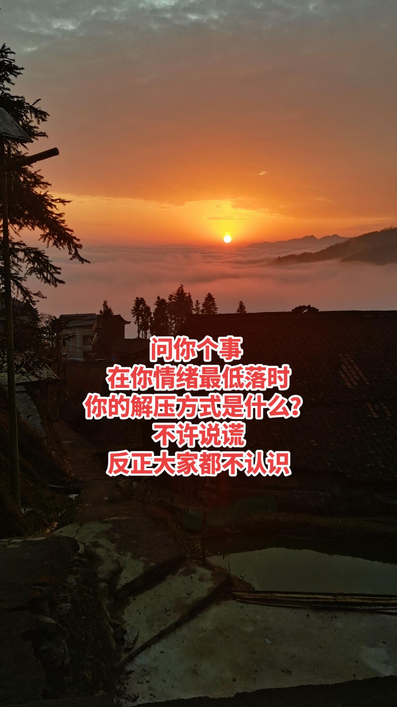 问你个事 ，在你情绪最低落时，你的解压方式是什么？不许说谎，反正大家都不认识情感