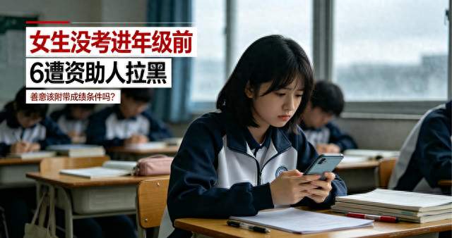 女生没考进年级前6遭资助人拉黑，善意该附带成绩条件吗？