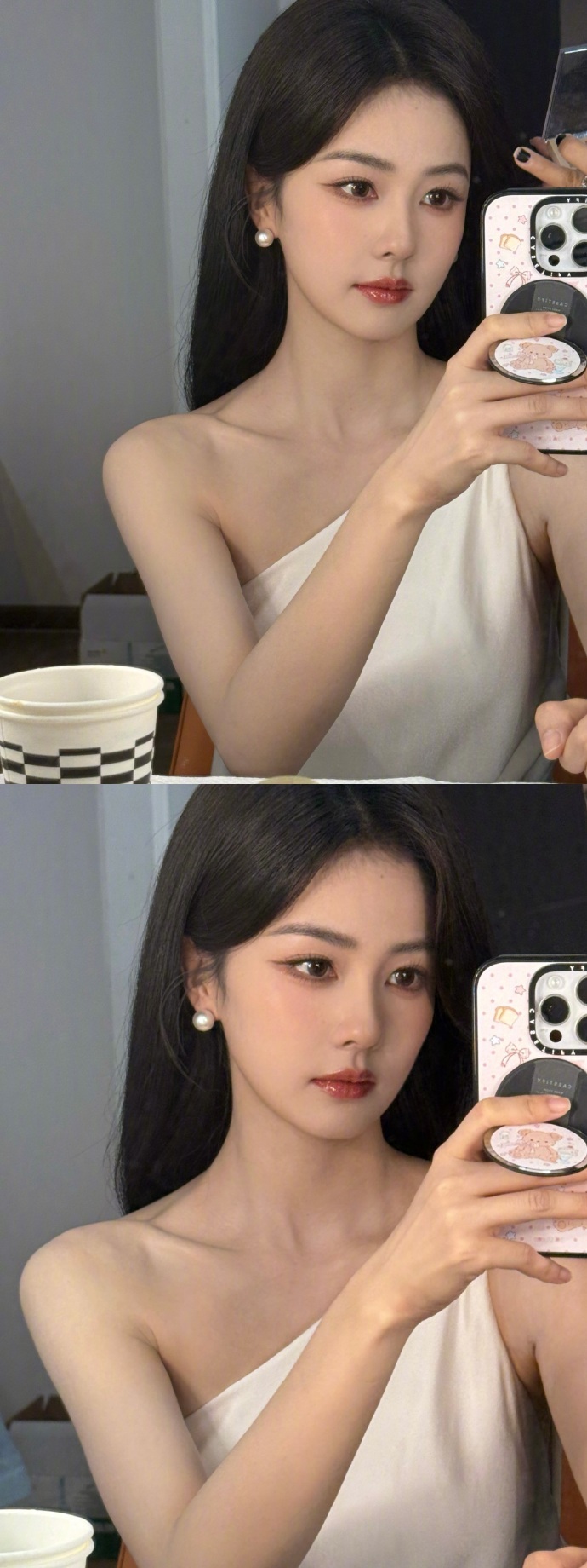 白鹿这个美萌 白鹿这个美萌简直就是太可爱了吧，而且给大家分享了剧组的拼拼凑凑的日