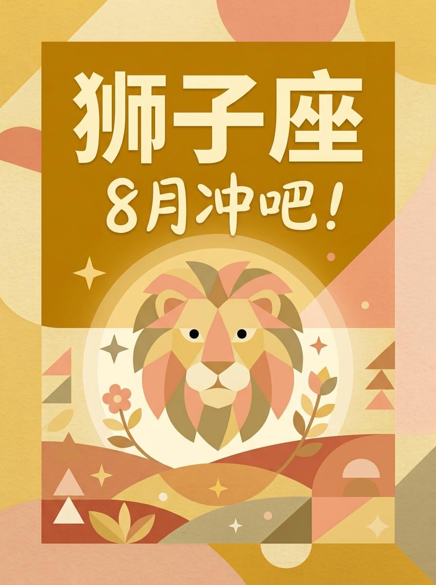 8月狮子座，底气十足，蜕变新生！。参考太阳+上升