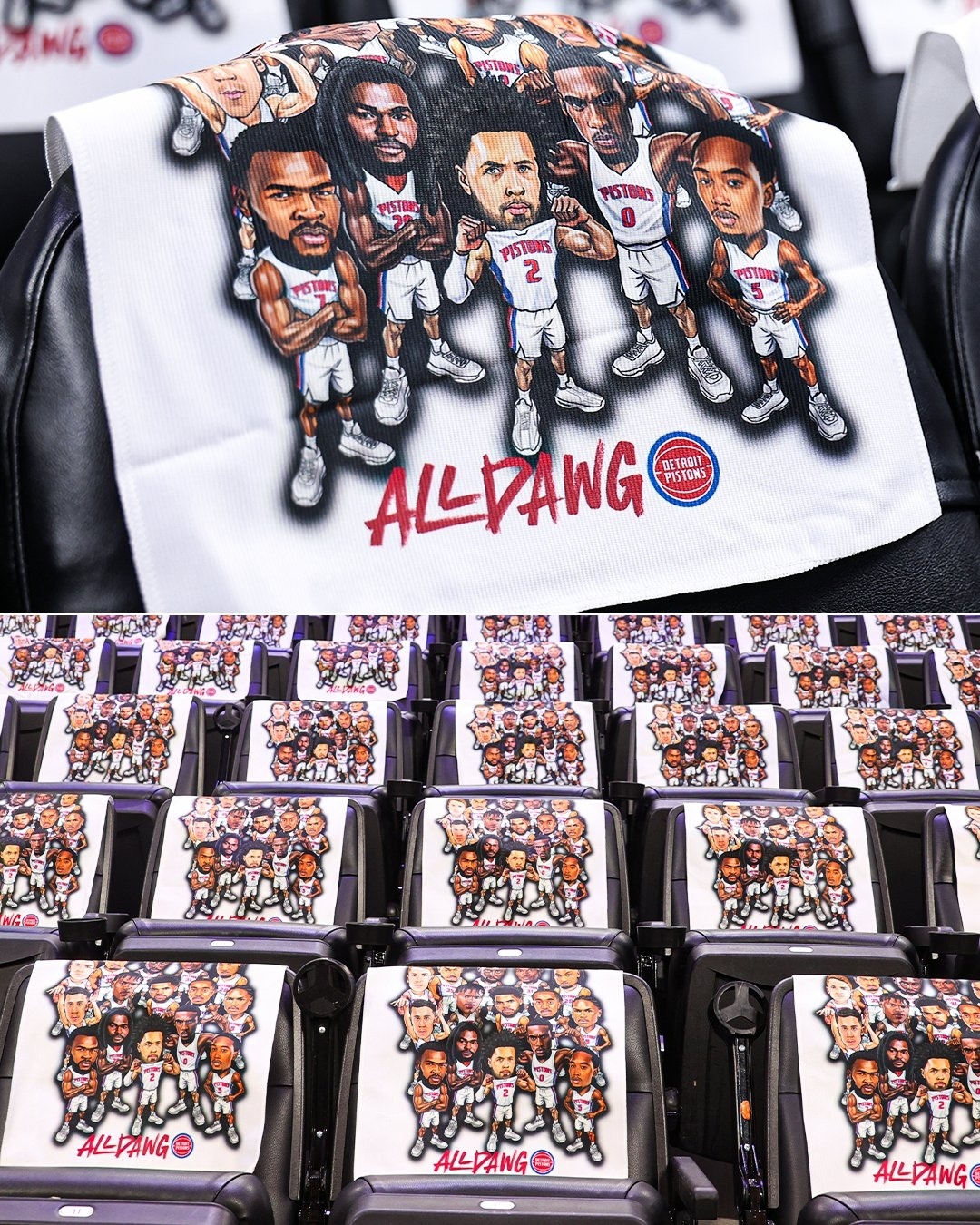 NBA 底特律到处都是为骑士队与活塞队第七场比赛准备的毛巾！好看是真好看！骑士v