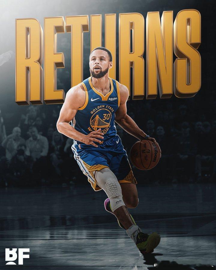 斯蒂芬·库里将于明天对阵森林狼的比赛中复出。🙌NBA勇士库里