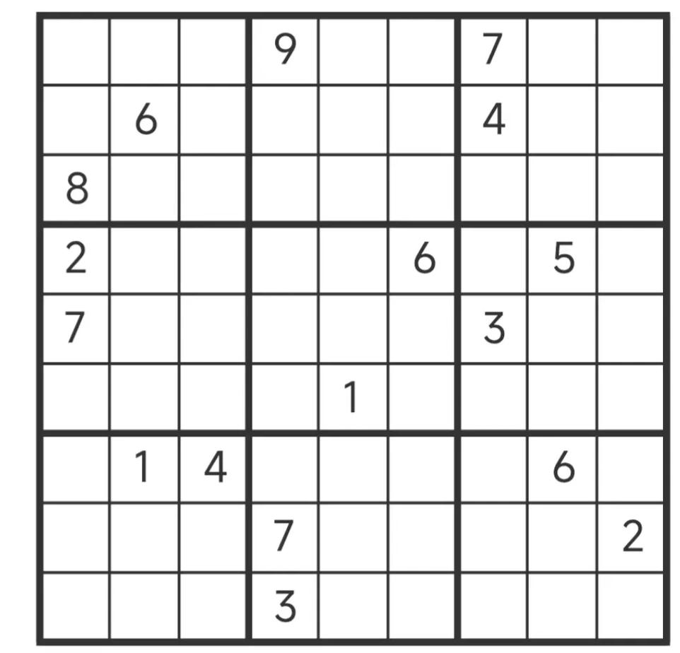 今天这批数独比较难，一共五个数独，我只做出来一个，如果数独不能设计成可以用逻辑推