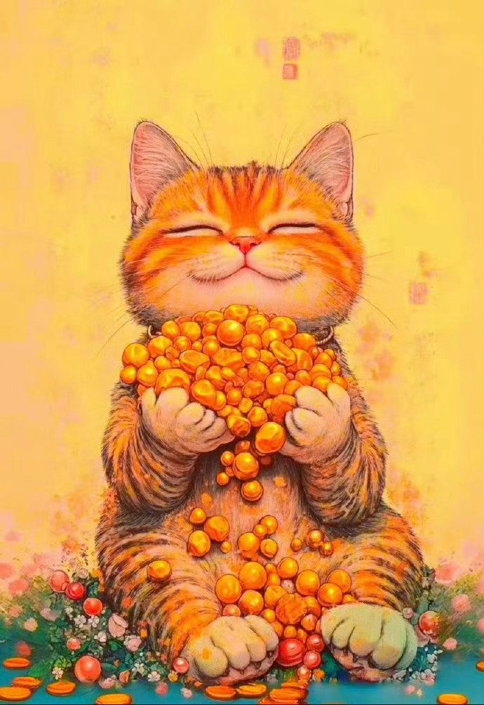 招财猫，点赞签收，旺财旺运，大旺三年 ​​​