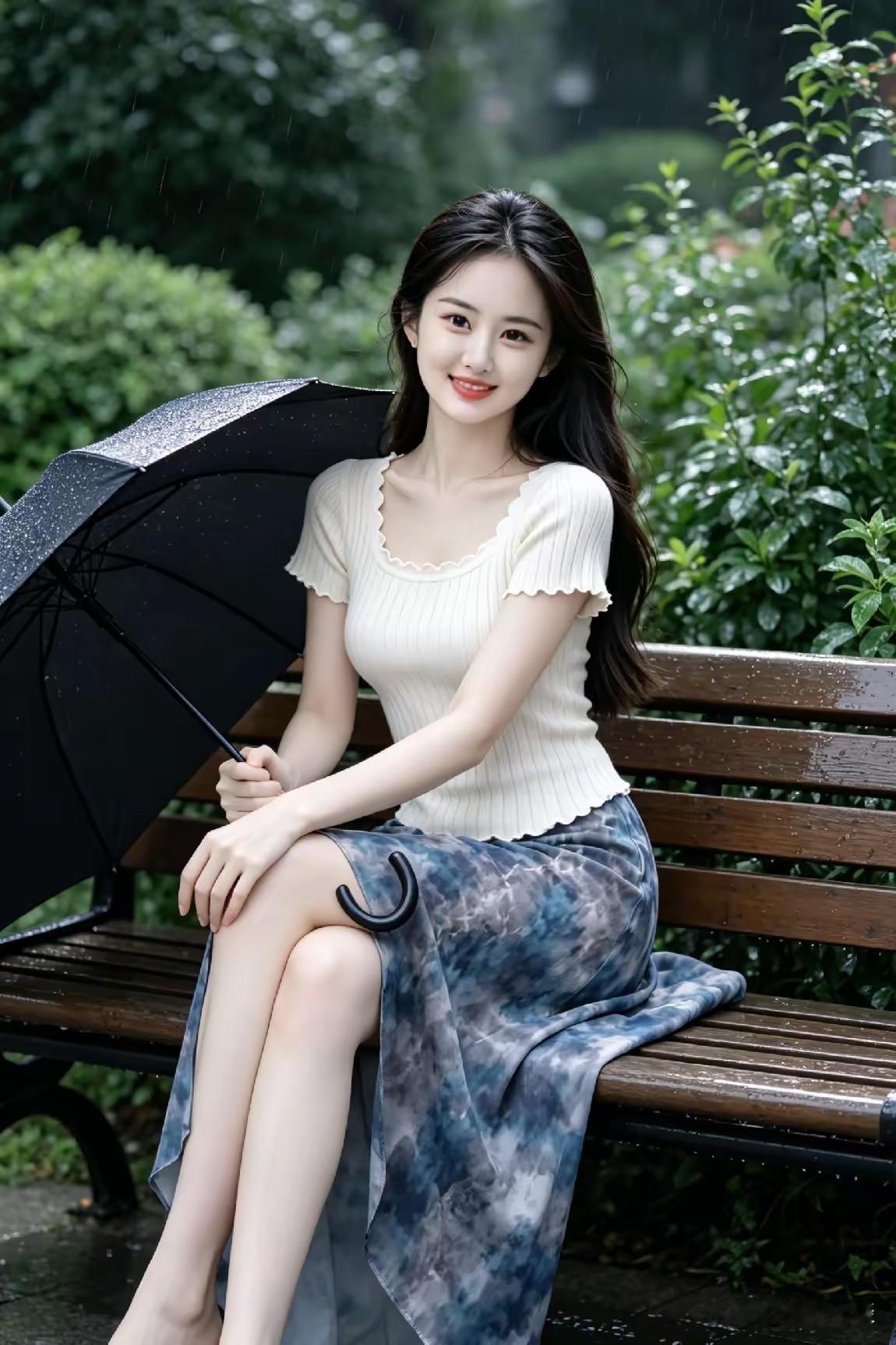 生活偶尔也会下起雨。
但是，别丢掉脸上的笑容。
做向日葵一样的女孩，纵使历经风雨