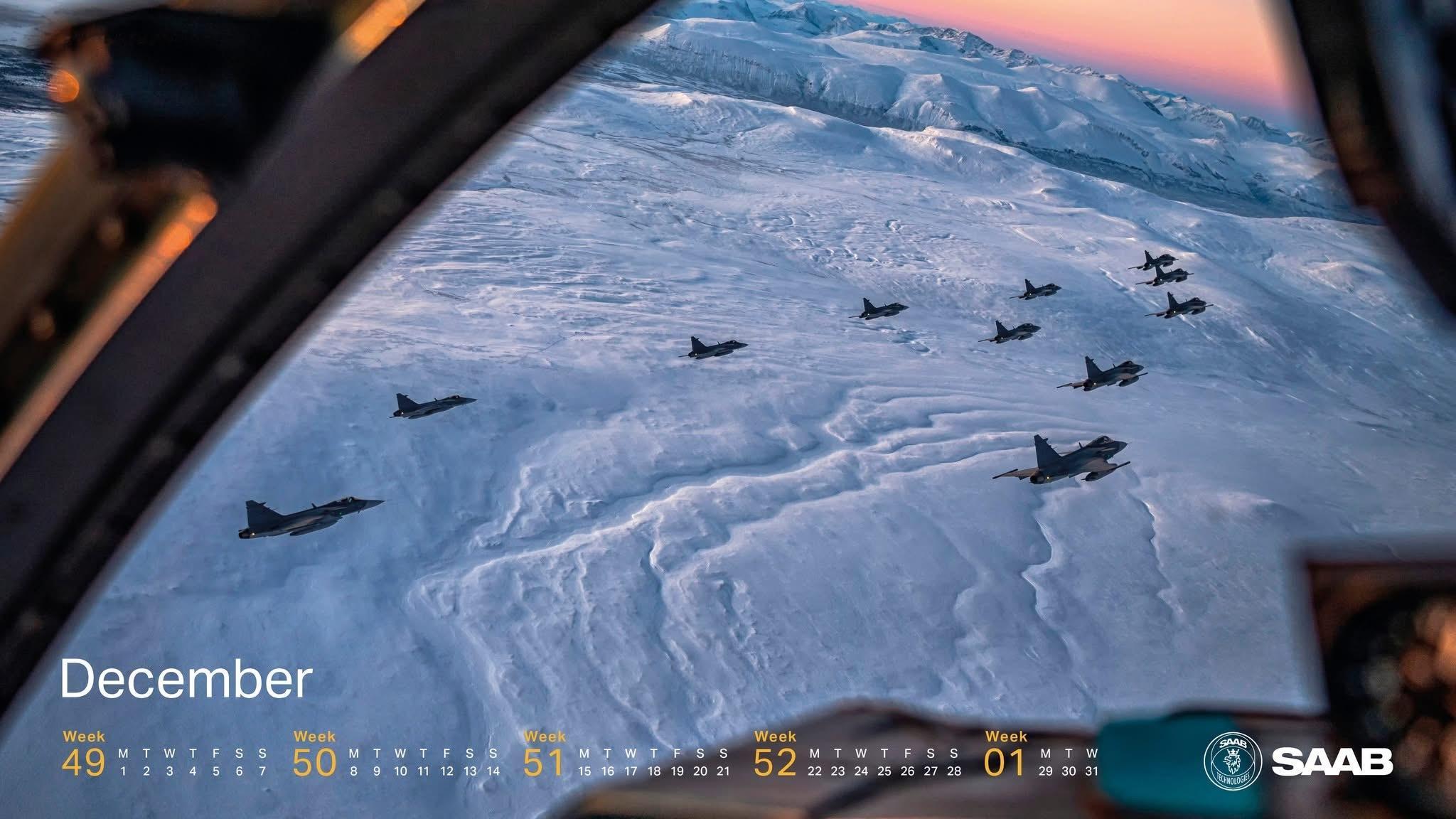 今日鹰狮 早安，瑞典空军鹰狮空对空2025年12月Photo credit: S