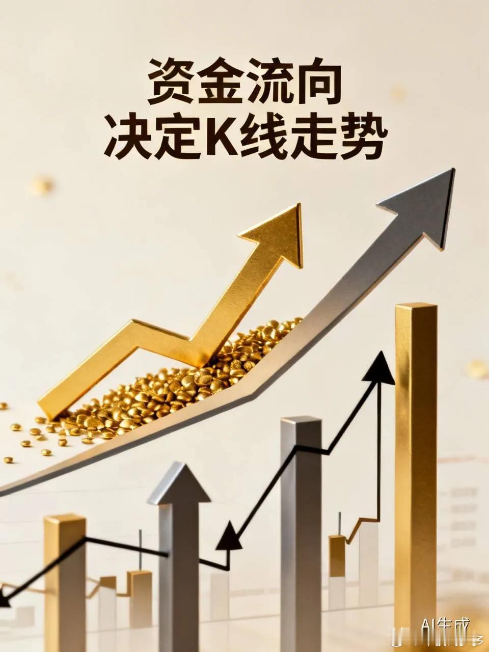 在股票市场里，很多人容易犯一个错误，就是觉得K线能决定资金走向，其实恰恰相反，是