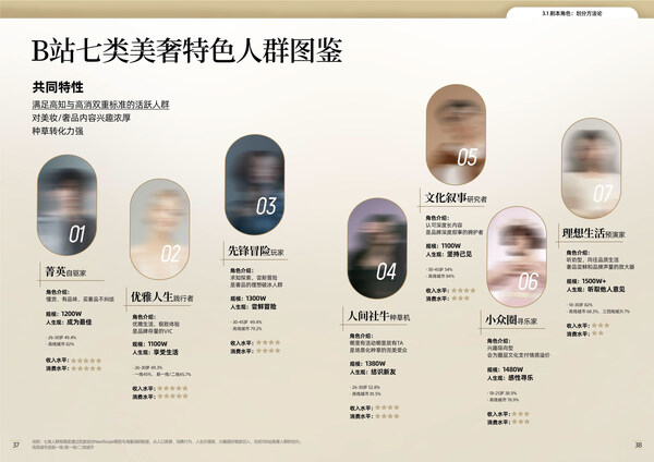 B站美奢人群消费洞察报告提炼出七类高知与高消特色人群