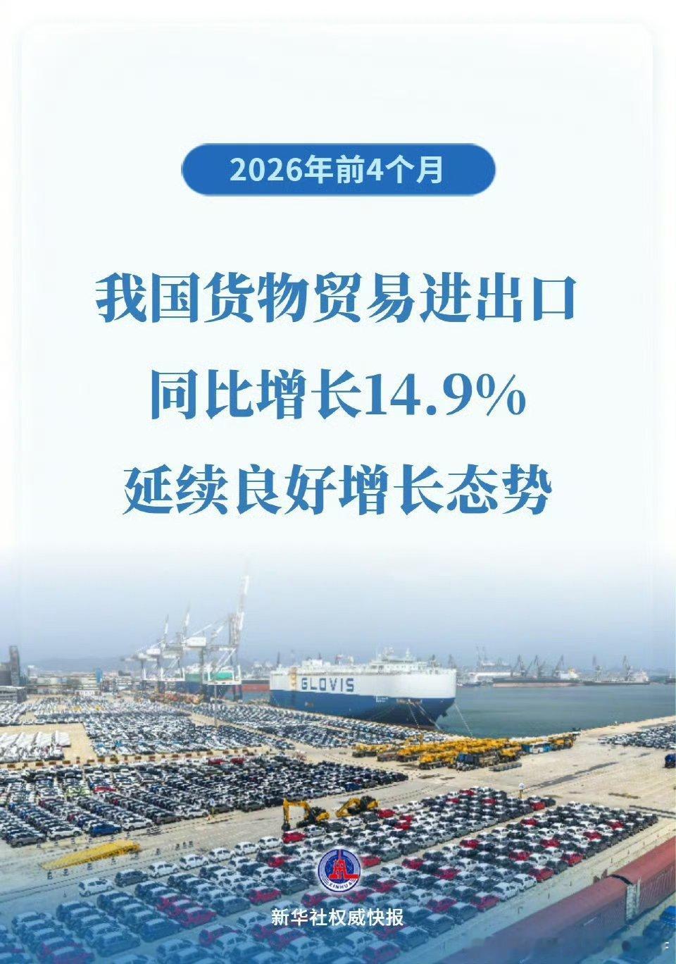 前4个月货物贸易进出口增长14.9%出口暴涨，对房价是一个支撑。但不至于让全国的