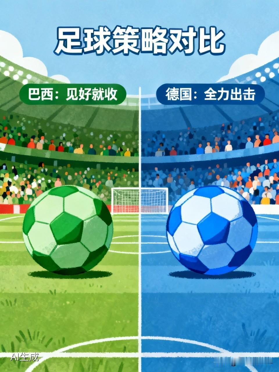 同样是踢弱旅，巴西见好就收，保存实力，3比0终结。

德国呢，一本正经。比赛结果