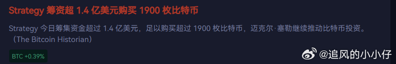 继续筹钱买B ，如果涨到100万刀一枚，那微策略真的是美滋滋了。 