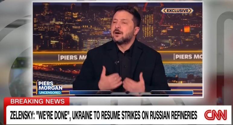 自从美俄达成能源协议后，
泽连斯基与特朗普彻底闹掰了。
他哀叹“我们完蛋了（we