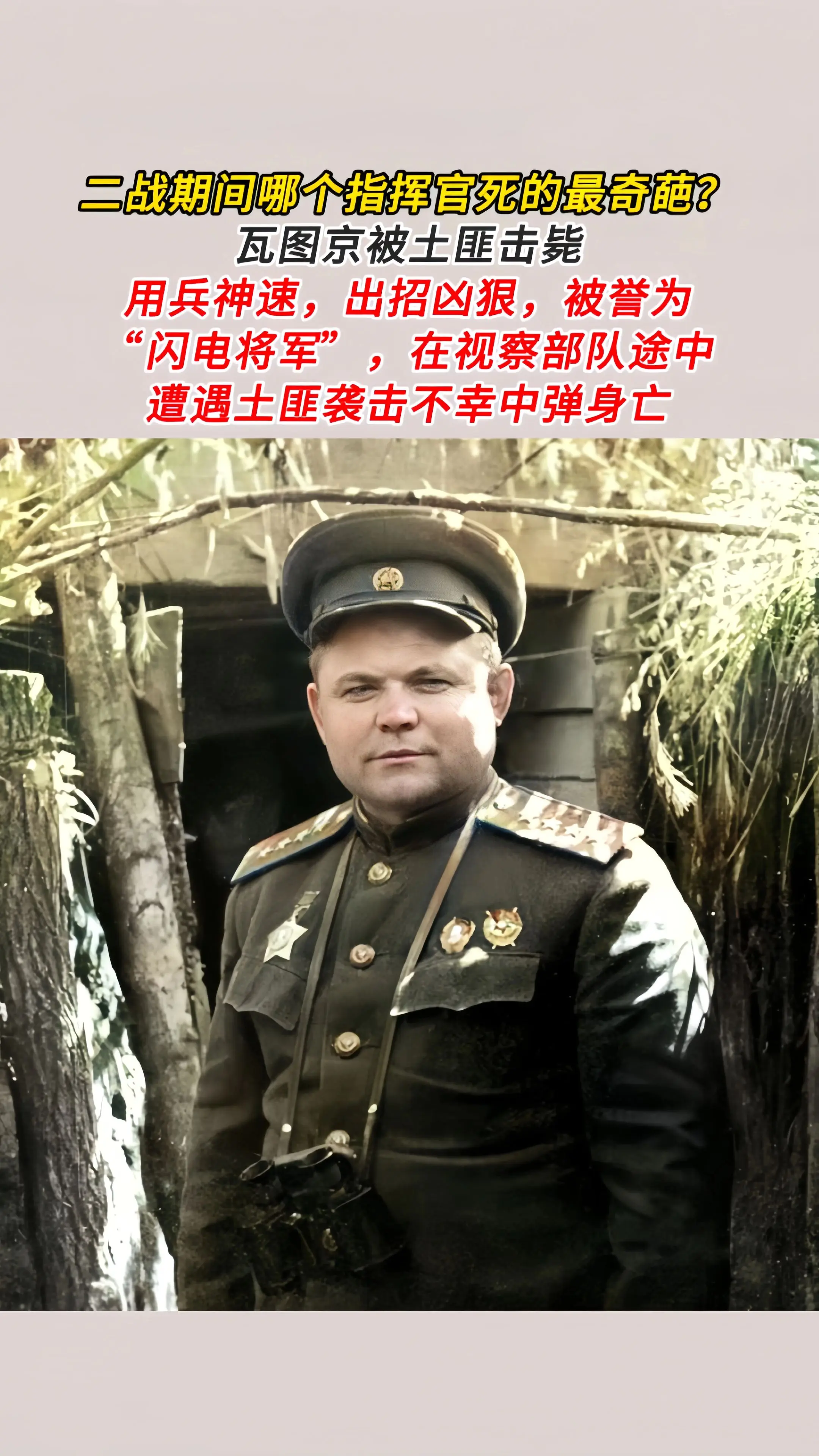 二战期间哪个指挥官死得最奇葩