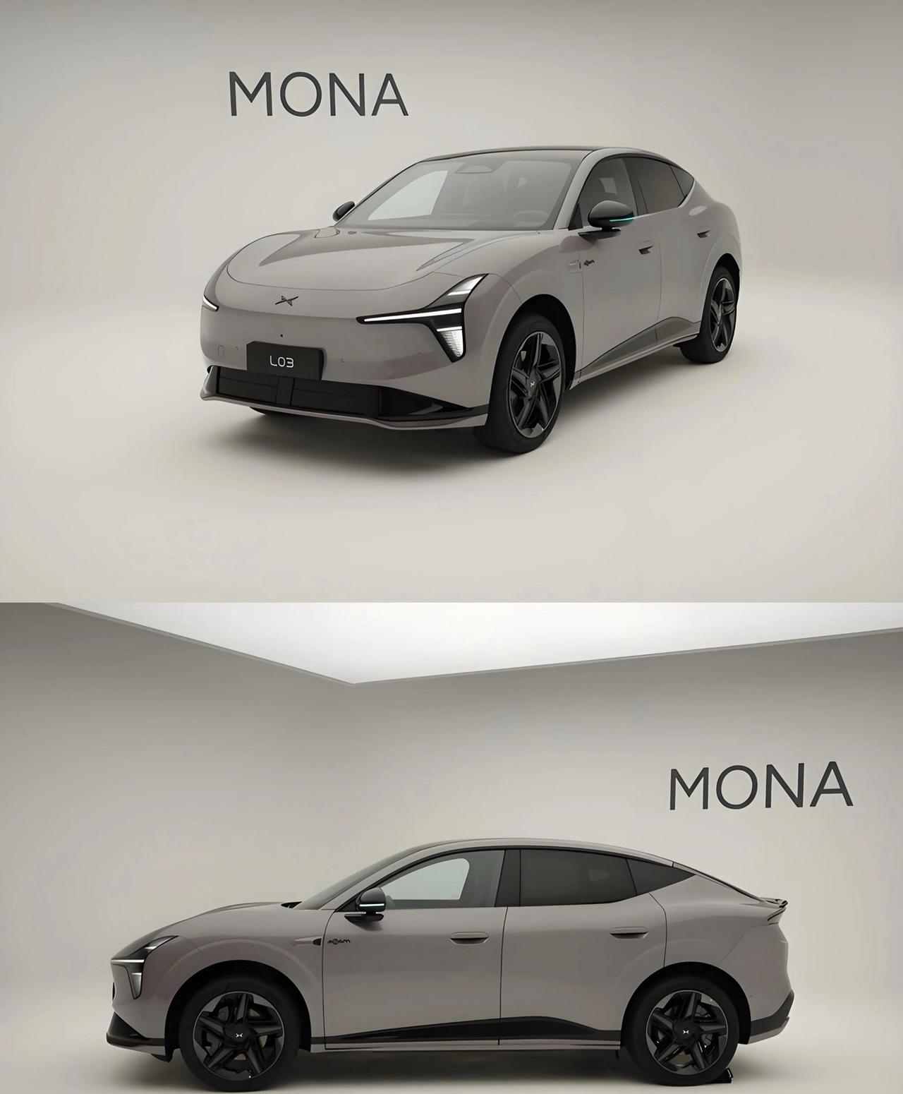 小鹏MONA L03：软包占比超过了72%，如何？它配备有无边框的车门、一体式的