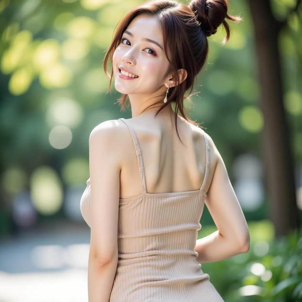 阳光下的甜美微笑，清新自然的美阳光治愈照 美少女的微笑 甜美微笑写真 知性微笑动