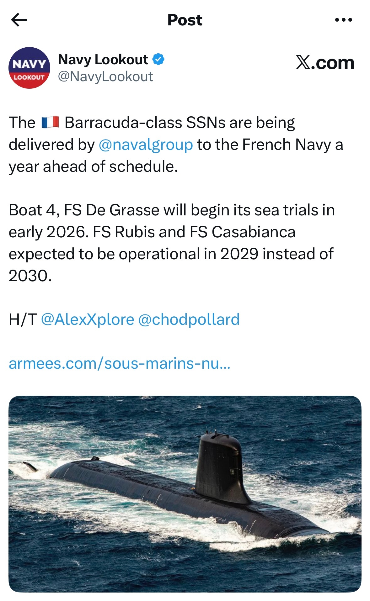 中外舰闻 烽火问鼎计划 每天认识一件兵器  Navy Lookout开始关注法国