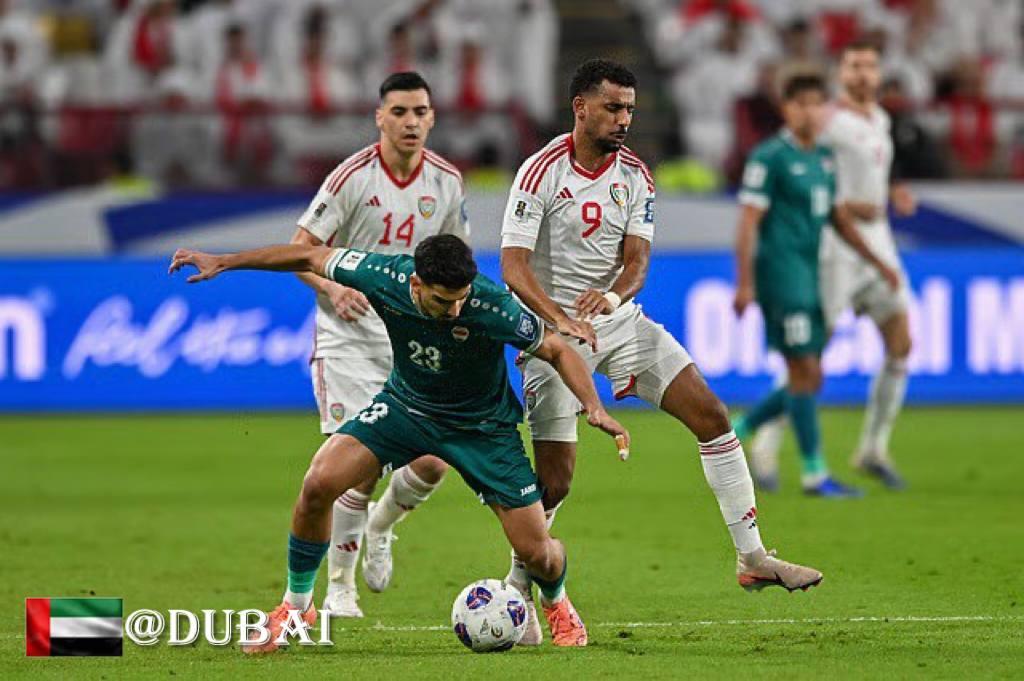 在阿布扎比举行的世界杯预选赛首回合比赛中，阿联酋和伊拉克1-1战平。

在202