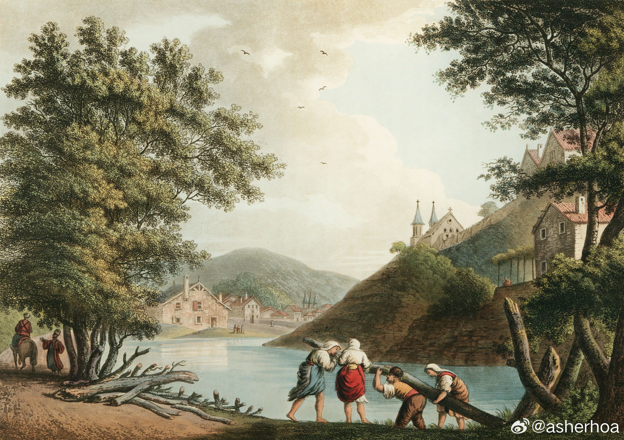 西洋历史文化鱼缸历史知识 意大利画家路易吉·迈耶(Luigi Mayer ,17