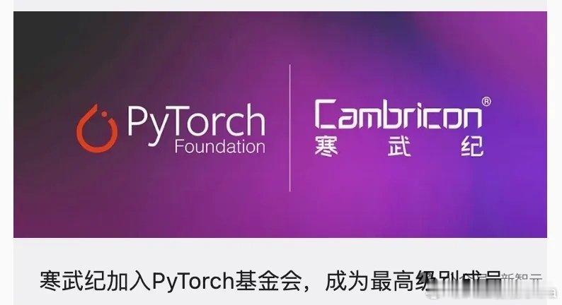 人工智涨ultra的行业观察 寒武纪虽然成为PyTorch顶级会员的时间是相对来