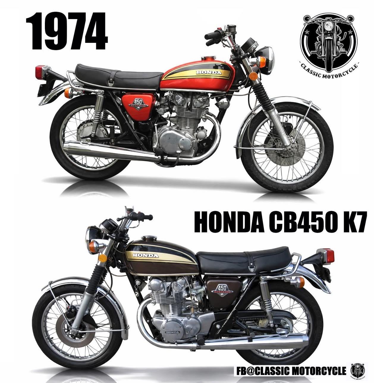 1974 Honda 本田CB450，有人喜欢这种风格吗？