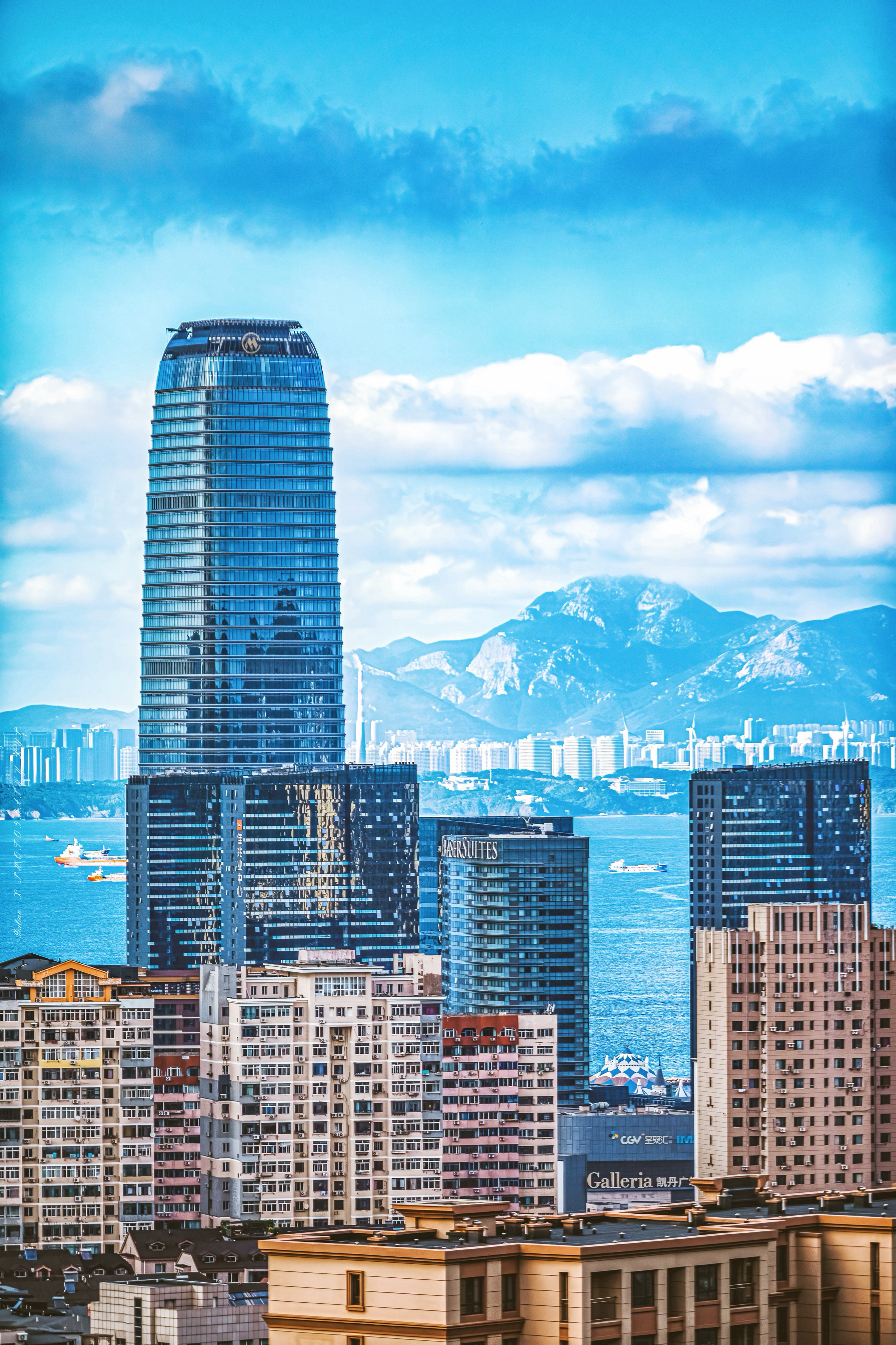 山海有情，天辽地宁🌃我回来了，我的故乡大连！拍摄于昨日8.10炮台山火烧云我可