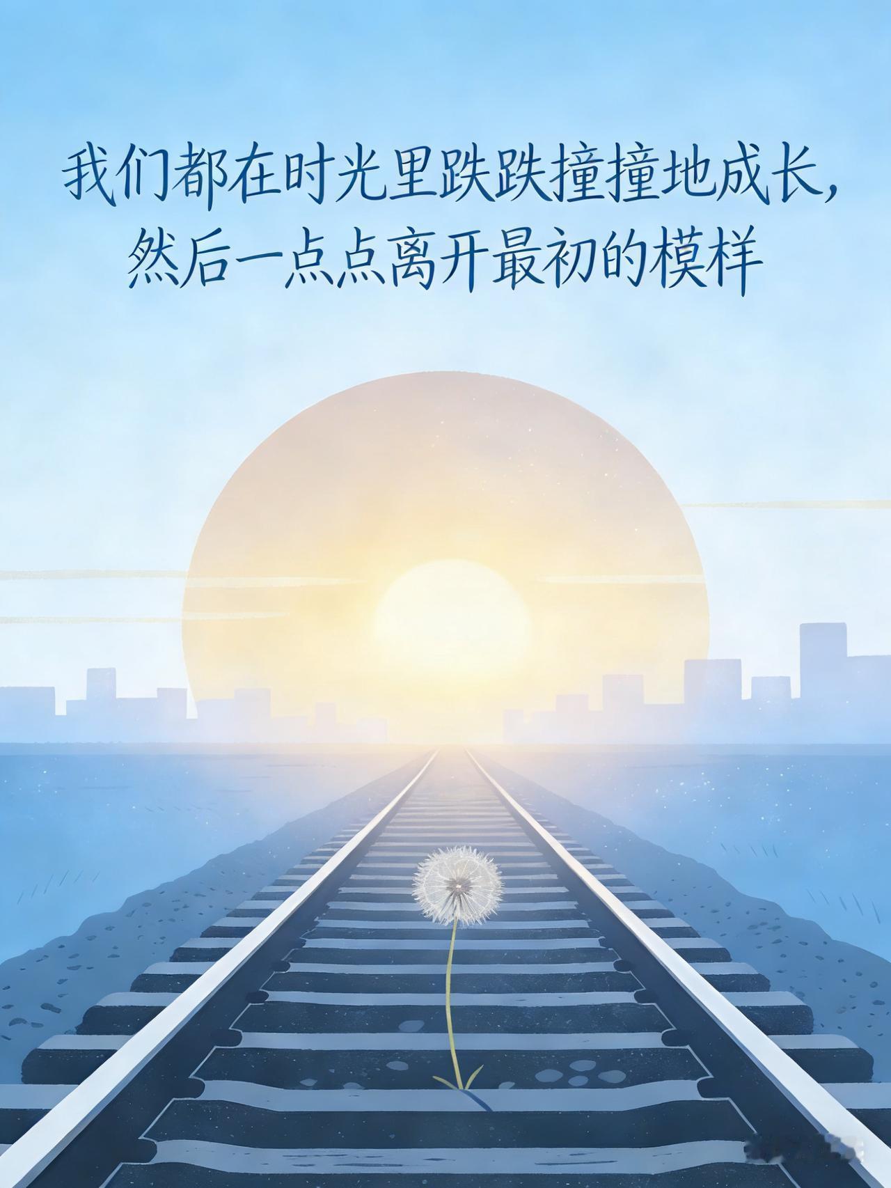 人生就像一列火车，一路向前。