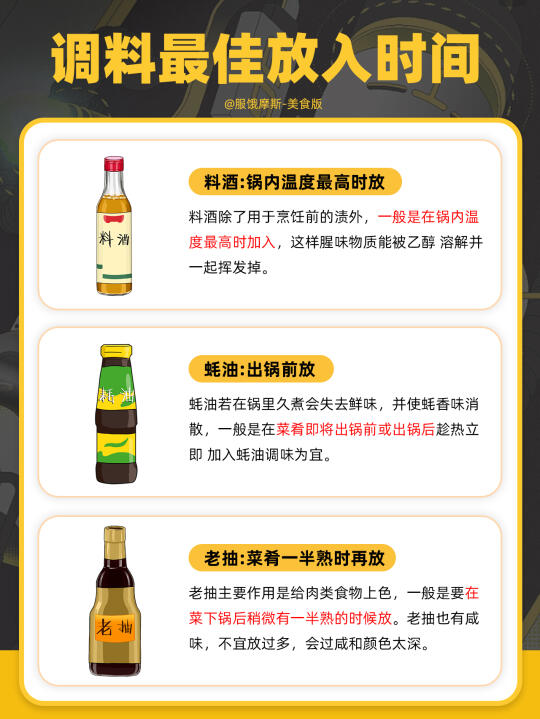 🔥调料最佳的放入时间，小白也马上能懂