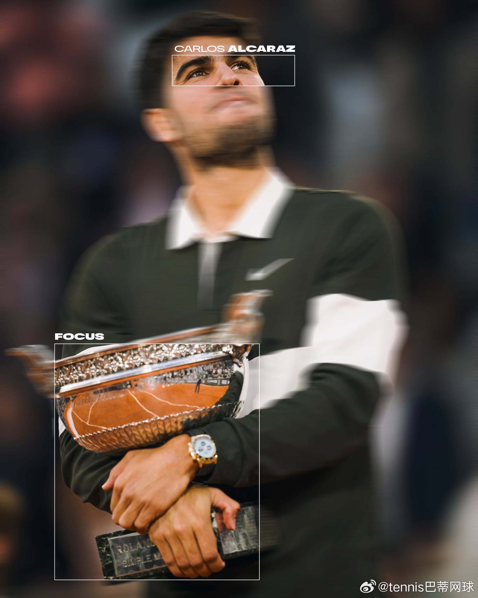 法网更新 红土赛季山雨欲来法网官方ins更新，去年的男女单冠亚军朦胧版；红土赛季