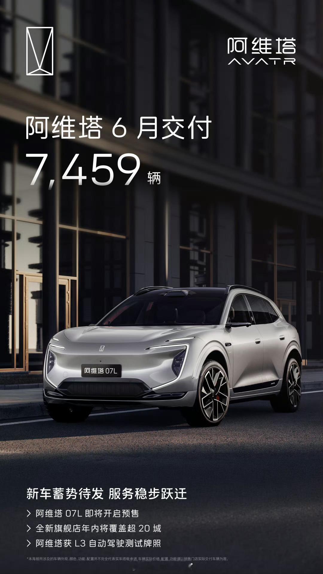 阿维塔 6 月交付 7,459 辆。阿维塔308_IO新能源汽车